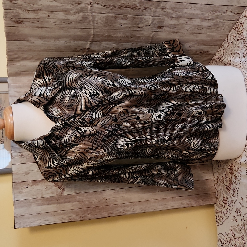 Comfortable Dress Blouse Animal Print